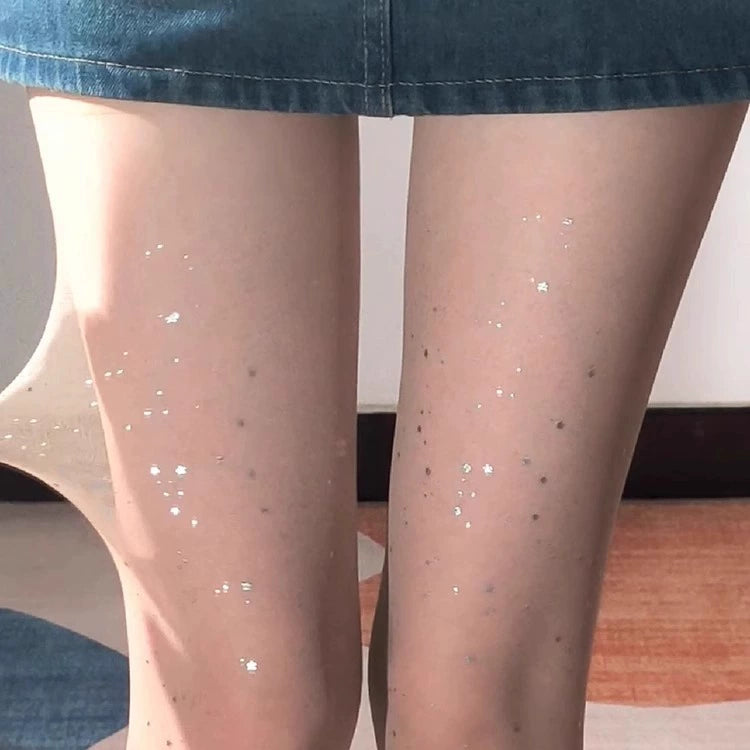 Fenix Dazzling Sequin Tights - Nude Sequin [N48PT0HM]