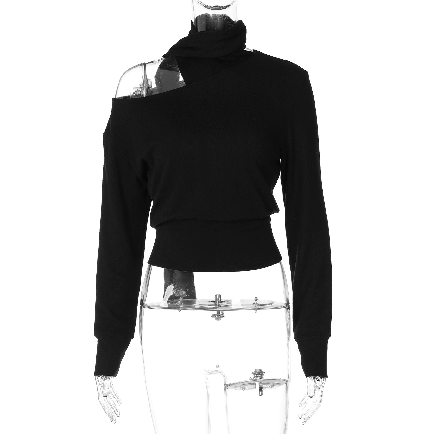 Kynsleigh One Shoulder Tie Top - Black [JB7TTT8O]