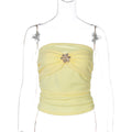 Zamiya Metal Detail Strapless Top - Yellow