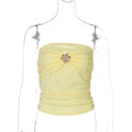 Tahani Pleated Tube Top - Yellow [KE9SE422]