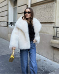 Brisa Plush Faux Fur Coat - White [SHTYVCLW]
