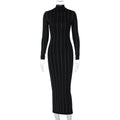 Joslynn High Neck Rhinestone Midi Dress - Black [6YYJPX16]