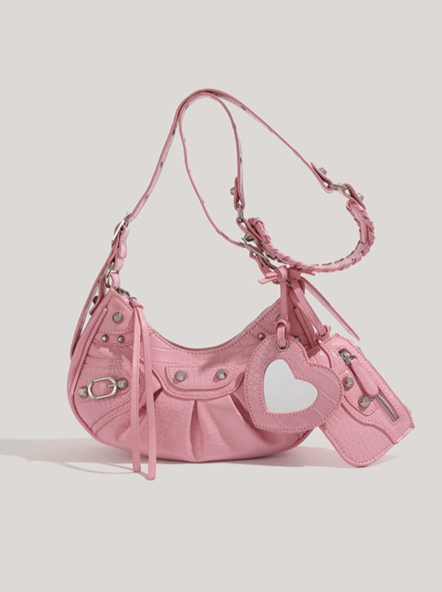 Taya Mini Shoulder Bag with Heart Detail