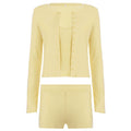 Nathalie Knitted Lounge Set - Pale Yellow [FT1KM0Q3]