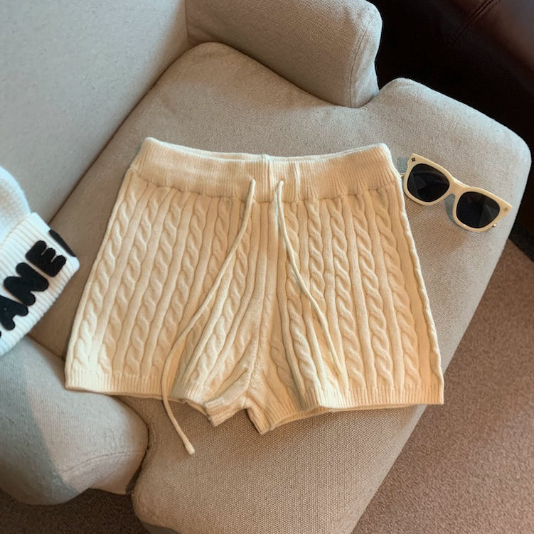 Khyla Cozy Wide-Leg Shorts - Apricot [SH49AF9P]