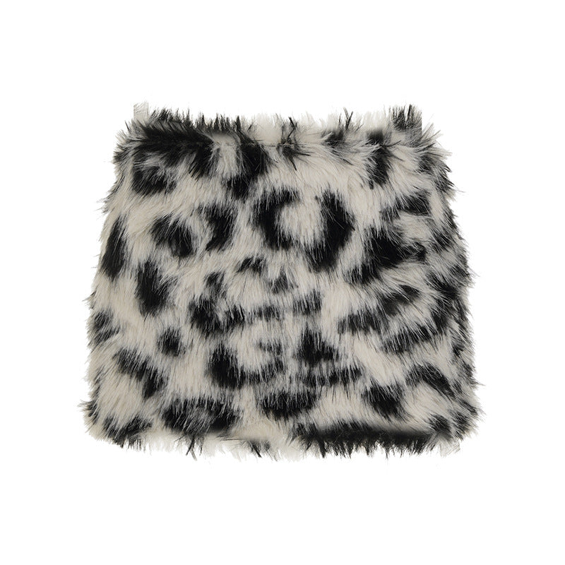 Jasmin Plush Leopard Mini Skirt - Leopard Print [07JI0SVT]