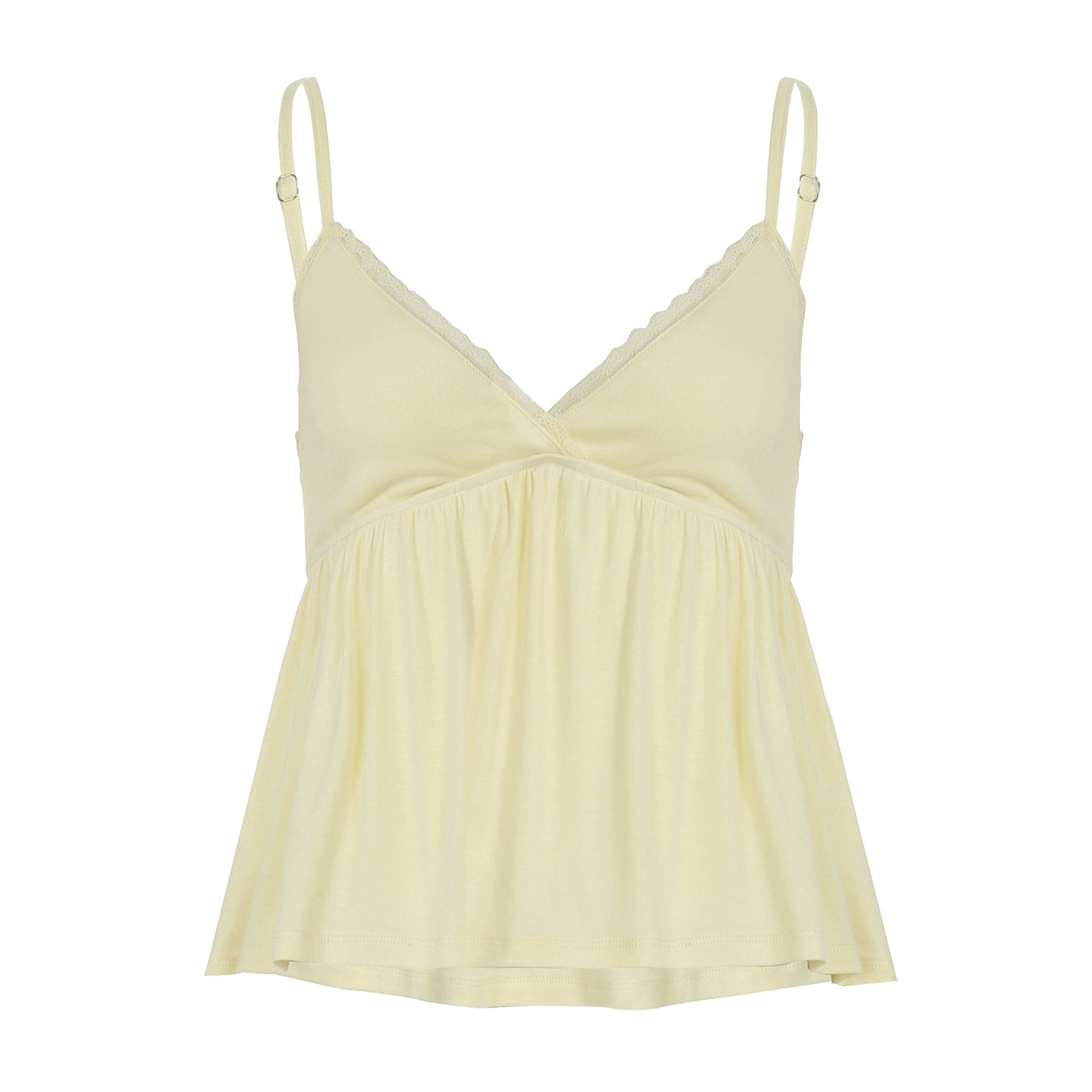 Lillianna Ruched Lace Camisole - Yellow [USRUCJ7N]