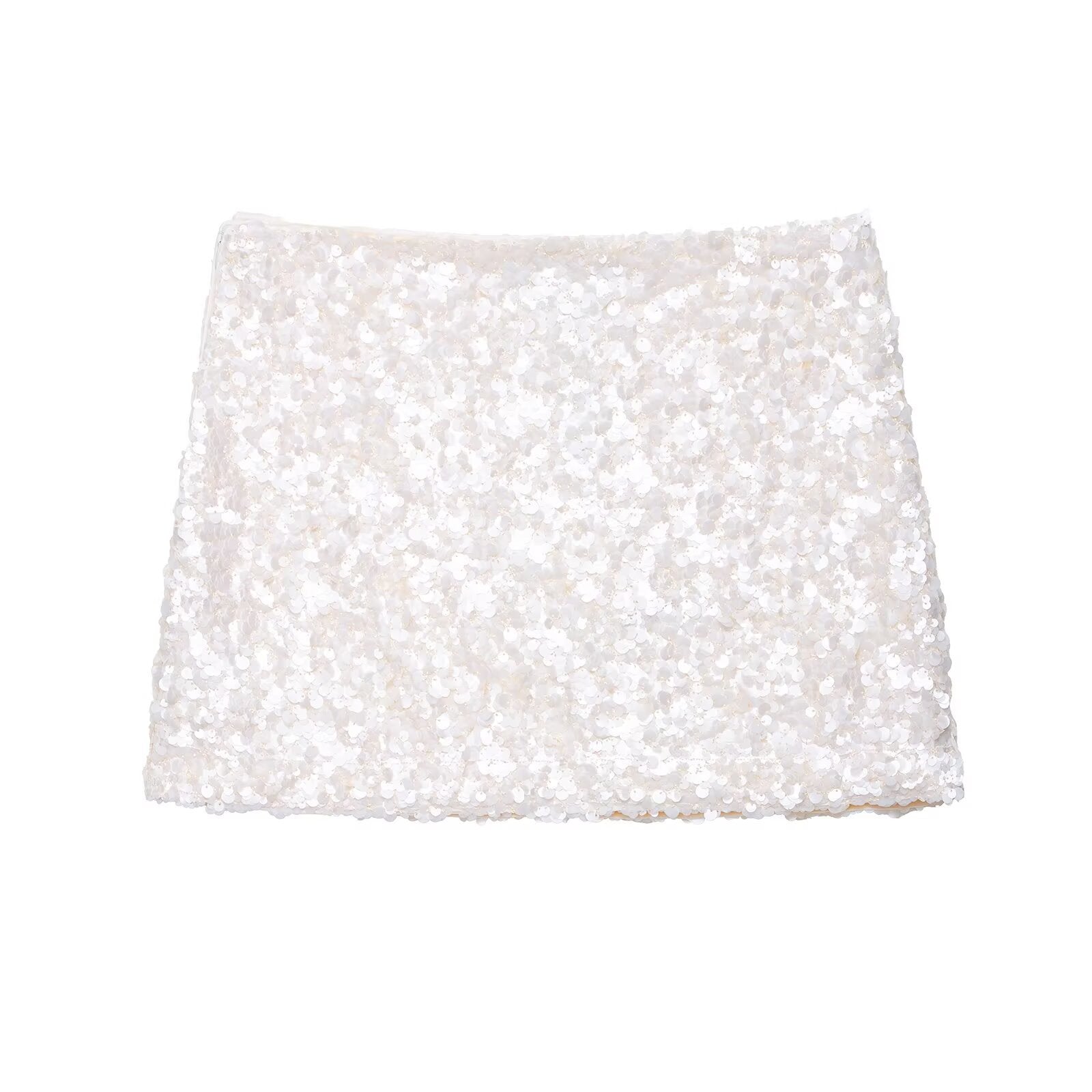 Kathia Sequin Denim Mini Skirt - Off-White Sequin [SRI2W8ZC]