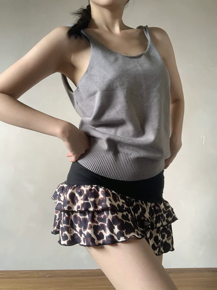 Zivah Leopard Mini Skirt