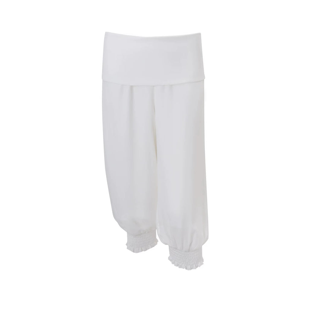 LaPose - Anne Ruffle Smocked Pant Set - White Pants Color