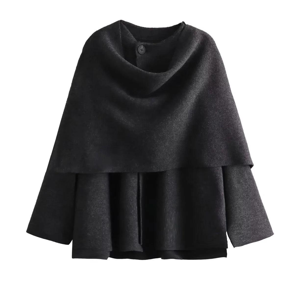 Riyah Asymmetric Scarf Knit Jacket - Grey Scarf [NWNWHW93]