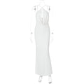 Eimy Crinkled Backless Maxi Dress - White [L7CPGEFV]