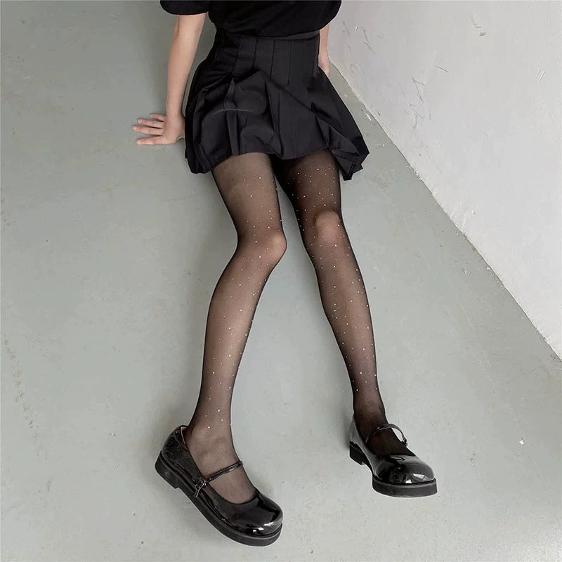 Fenix Dazzling Sequin Tights - Black Sequin [6OP83BBE]