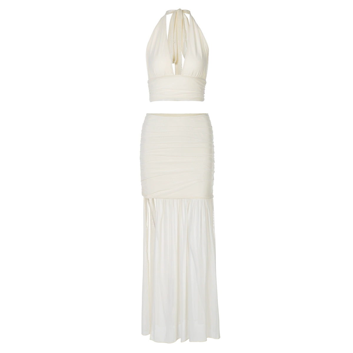 Lainie Halter Skirt Set - Apricot