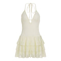 Adaley Lace Tiered Mini Dress - Off-White [Y9J0AKZ2]
