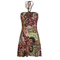 Elnora Printed Halter Mini Dress - Brown [GSIM6WLX]