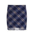 Westlyn Plaid Mesh Mini Skirt - Blue [8O5ZRA8B]
