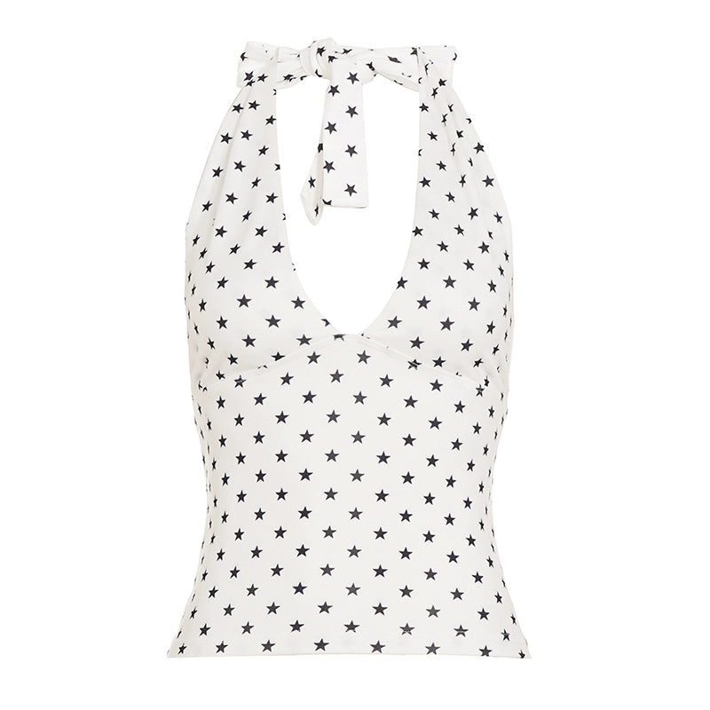 Quincey Ribbed Halter Crop Top - White [NX5HN6FO]