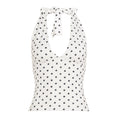 Quincey Ribbed Halter Crop Top - White [NX5HN6FO]