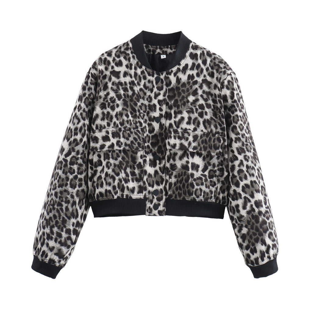 Aubrie Oversized Utility Jacket - Leopard Print [I57CG98L]