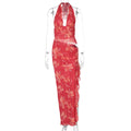 Jadore Ruffle Halter Maxi Dress - 红色 [R3FL92NJ]