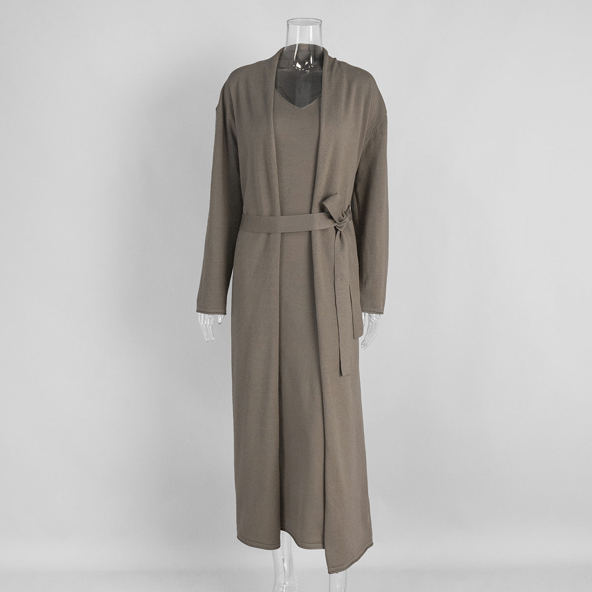 Xandria Knitted Lounge Set - Brown [NJKDBKIM]