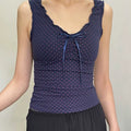 LaPose - Norma Polka Dot V-Neck Top