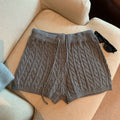 Khyla Cozy Wide-Leg Shorts - Grey [Q6UXMFQG]