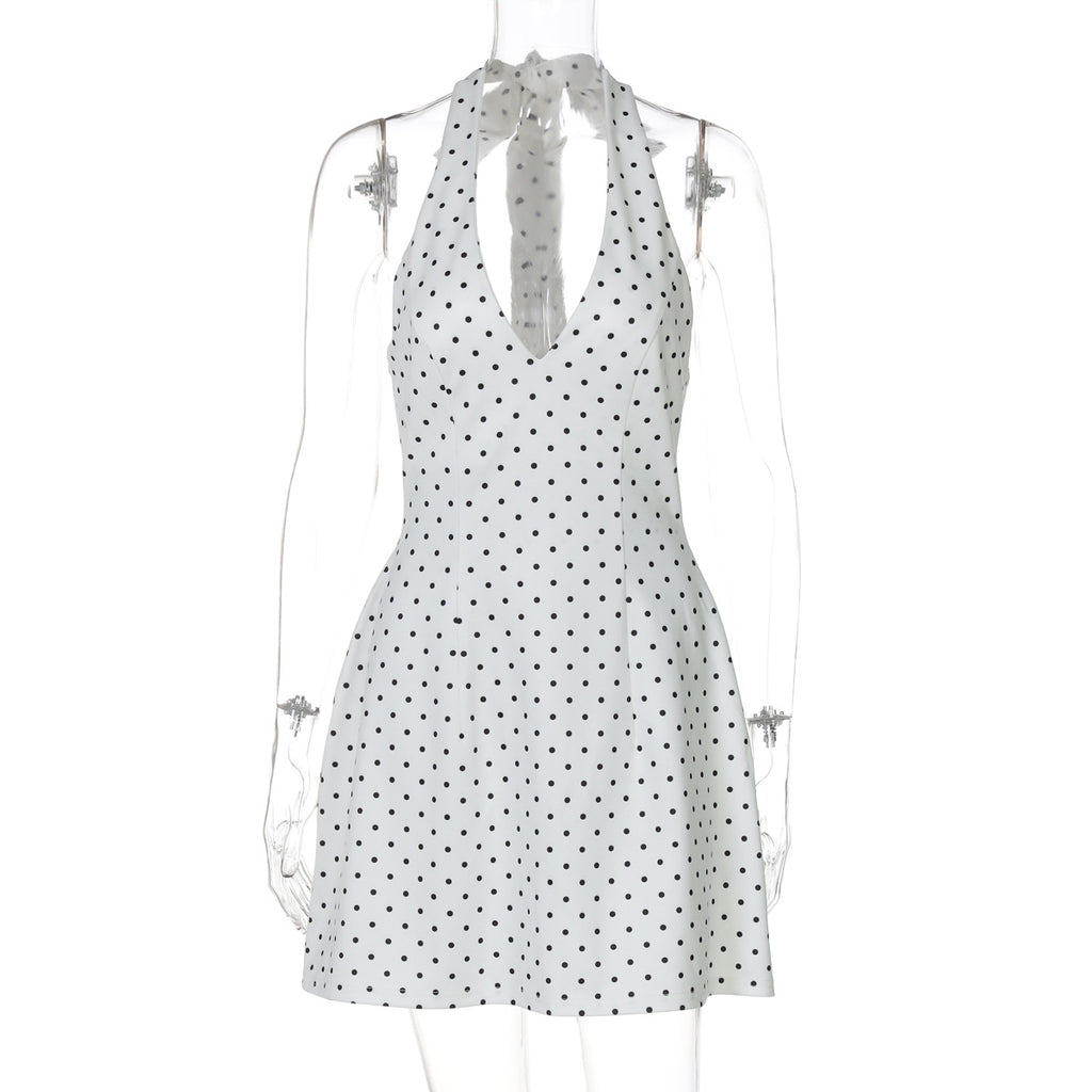 Maahi Printed Halter Dress - 白色 [Z1HLYPDS]