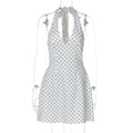 Maahi Printed Halter Dress - 白色 [Z1HLYPDS]