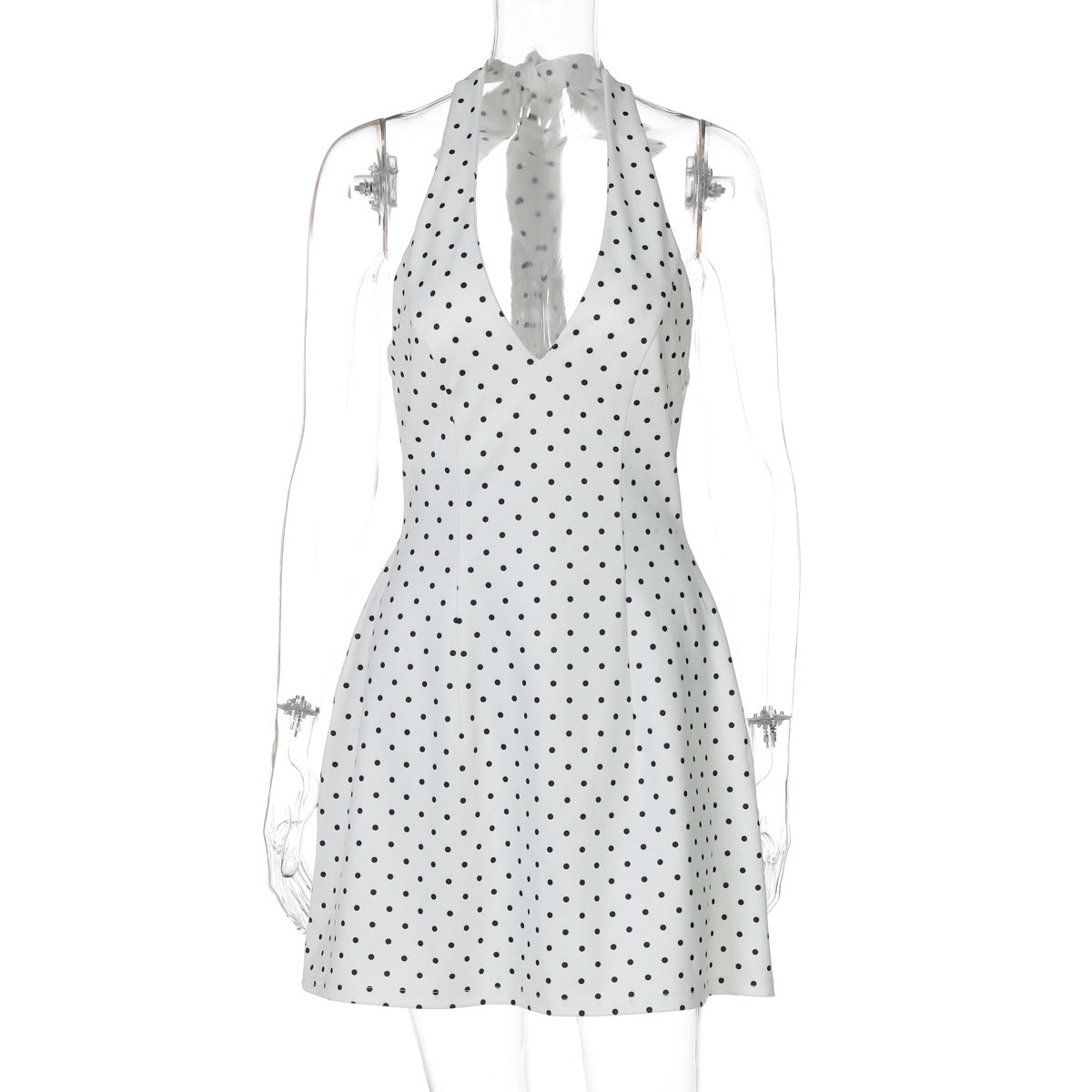 Maahi Printed Halter Dress - 白色 [Z1HLYPDS]