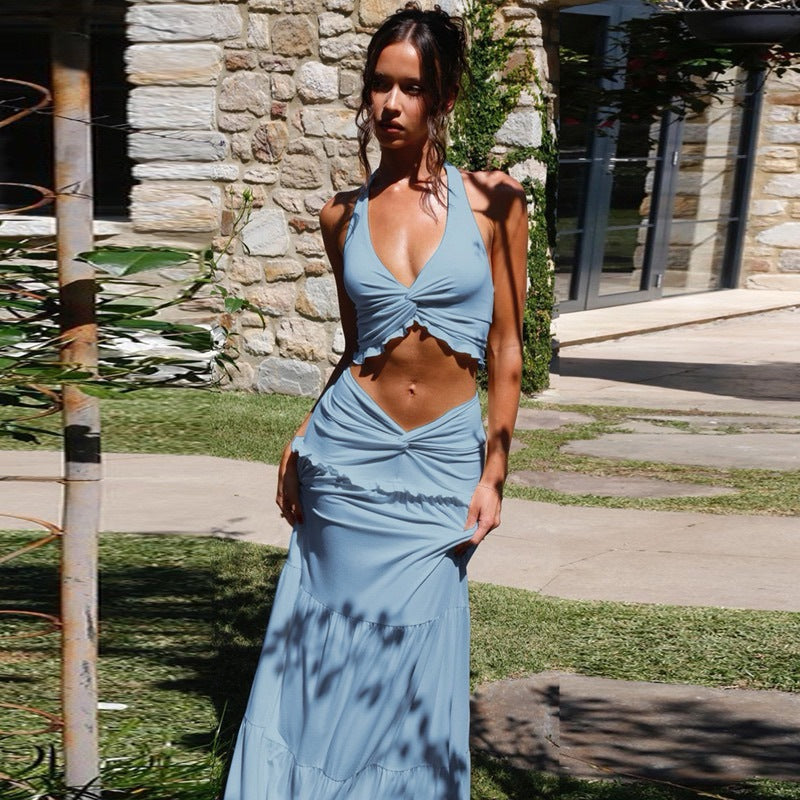 Fenix Vacation Skirt Set - Sky Blue [8CIANAT5]