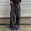 LaPose - Yoana Purple Leopard Wide-Leg Pants