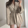 Jalaya Tailored Belted Coat - Oatmeal [XFGY5MCW]