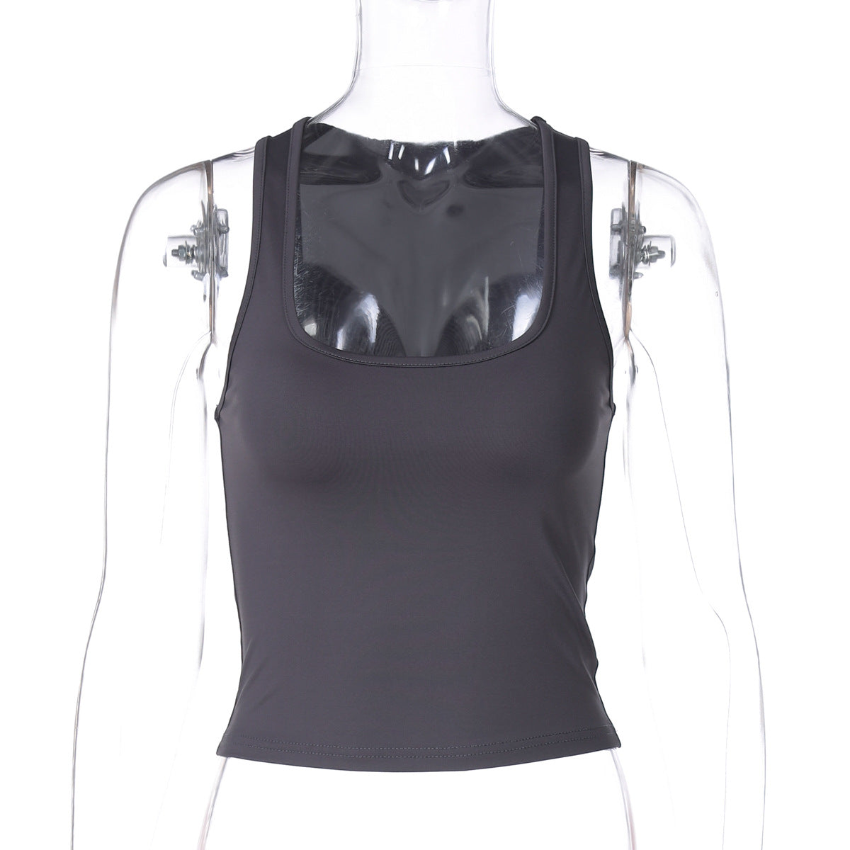 Savanah Strapless Crop Top - Grey [26LEWOVA]