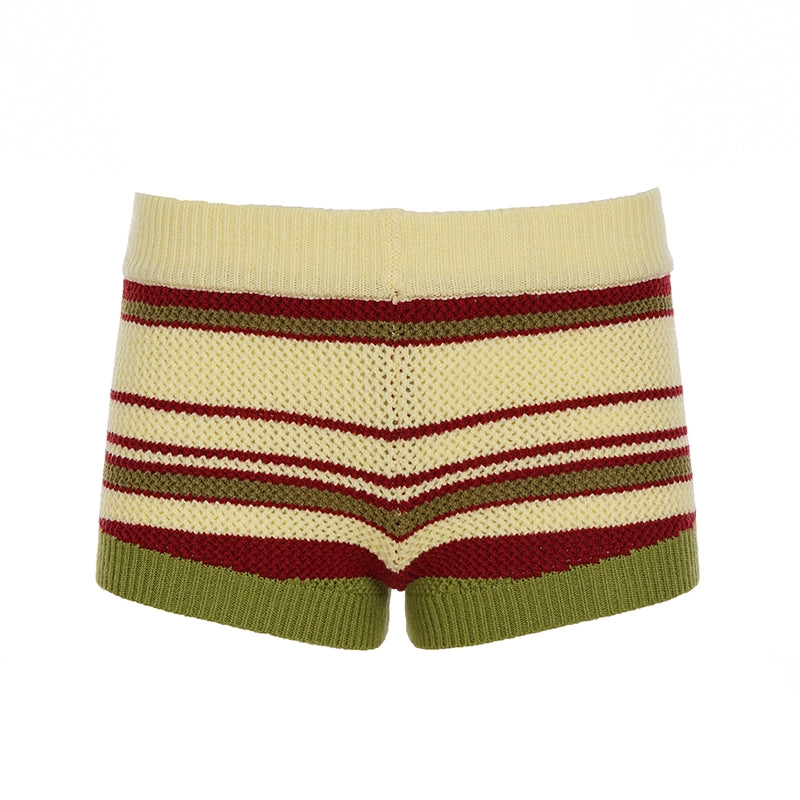 Amber Low-Rise Striped Shorts - Colorful [KTAHOQEG]