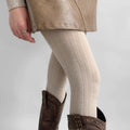 Analee Diamond Patterned Tights - Khaki [PCPC8KYK]