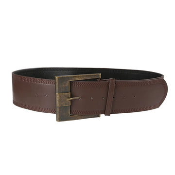 Janay Retro Metal Buckle Belt - Brown [42RY2SWK]