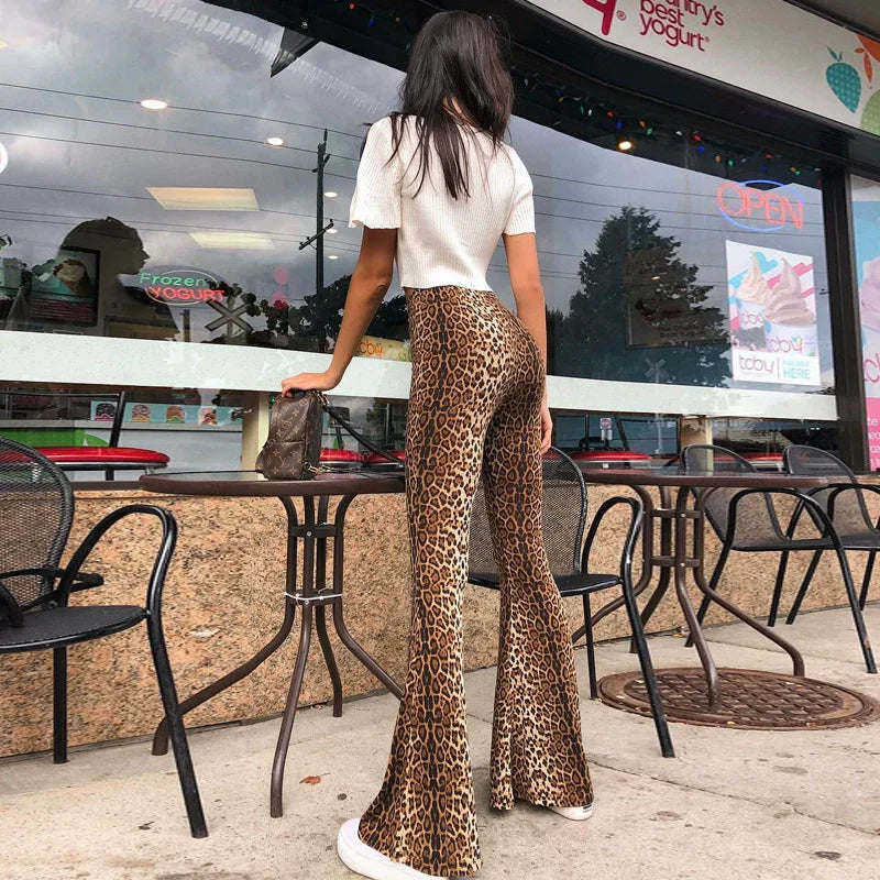 LaPose - Kamara Leopard Print Bell Bottoms