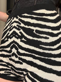 Harper Zebra Print Woolen Shorts