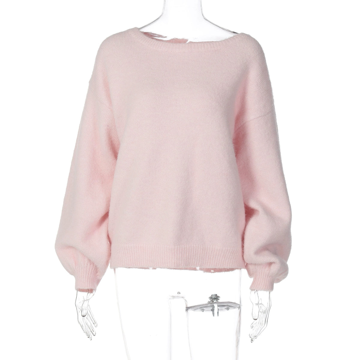 Selene Off Shoulder Knit Sweater - Pink [AA1LOVE7]