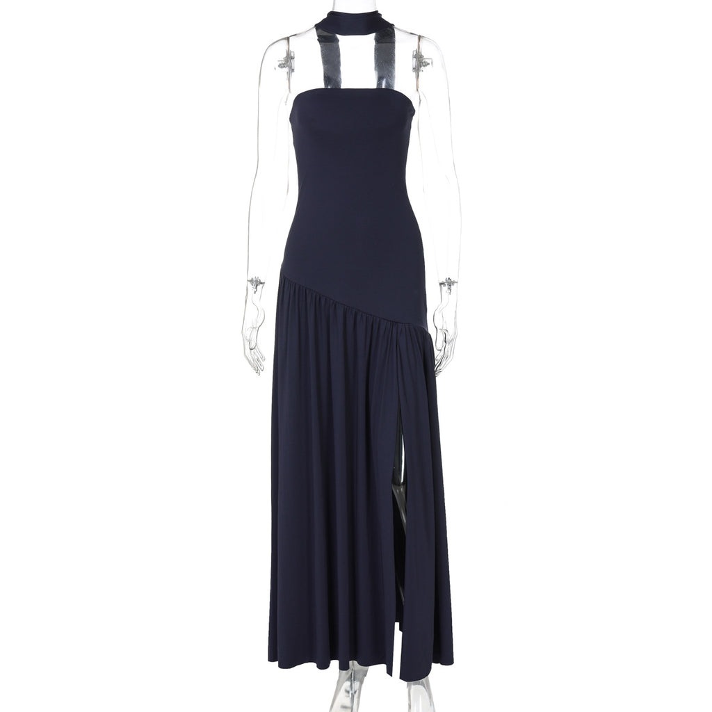 Kamree Strapless Backless Maxi Dress - Dark Blue [4H16IHAO]