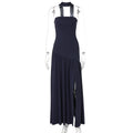 Kamree Strapless Backless Maxi Dress - Dark Blue [4H16IHAO]
