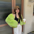 Juliett Faux Fur Coat - Apple Green [PYIO5BGS]