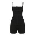 Cut-Out Corset Romper - Black [06GIT9ZH]