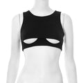 Damya Cut-Out Crop Top - Black [QV9Z3ILF]