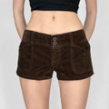 LaPose - Stori Corduroy Low Waist Shorts