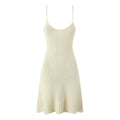Bernice Ribbed Knit Mini Dress - Cream [IH7ZDAHV]