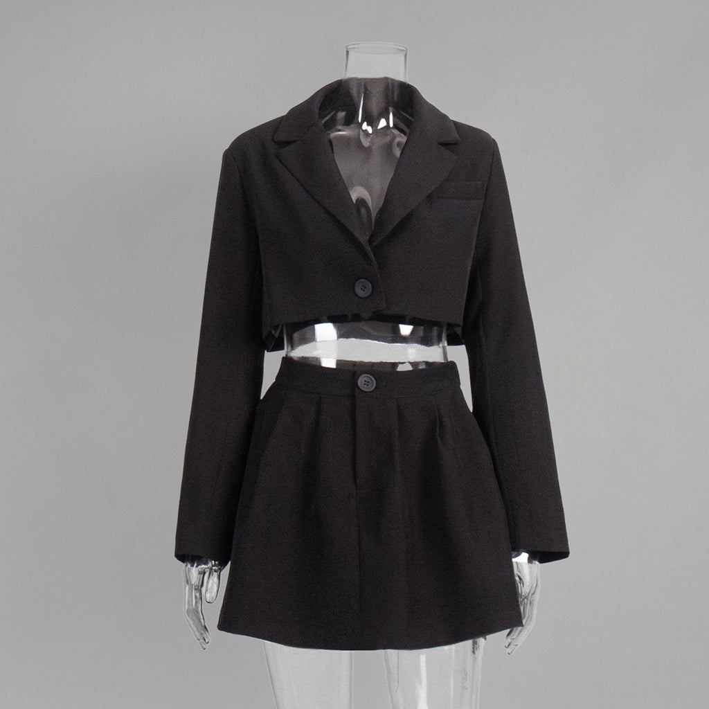 Milliana Tailored Skirt Set - Black [DAMJXHGD]