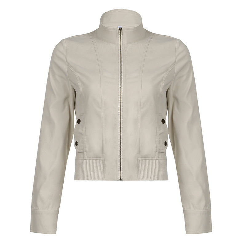 Carlynn Striped Bomber Jacket - Off-White [DXVQQUKC]